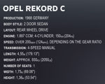 Cobi 24333 - Opel Record C-Schwarze Witwe (Black widow)