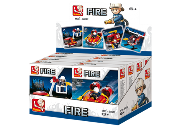 Picture of Sluban Fire Fighter Display 8 Pieces M38-B0622