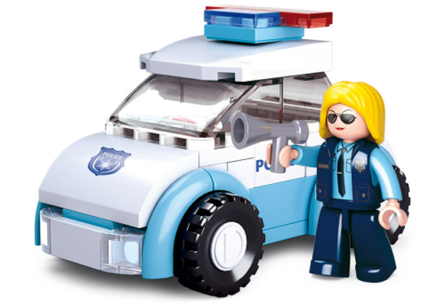 Bild på Politibil med politidame, Sluban Police Car M38-B0600B