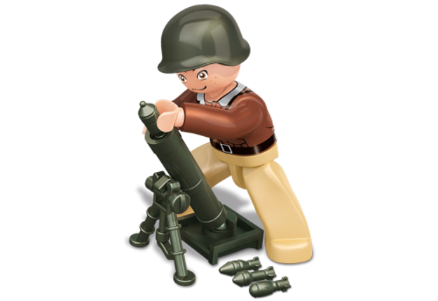 Picture of Sluban WWII US soldier with mortar M38-B0581E