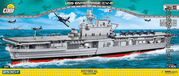 COBI WW2 4816 USS Enterprise (CV-6) Limited Edition