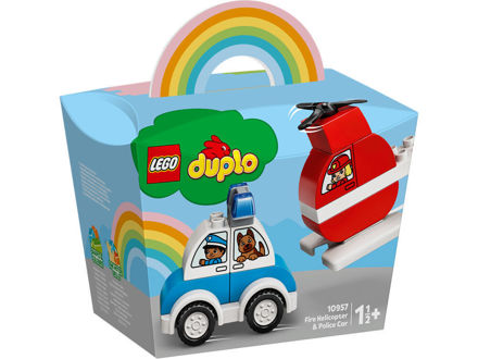 LEGO DUPLO 10957 Brandslukningshelikopter og politibil
