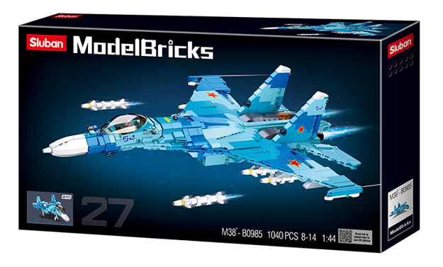 Sluban M38-B0985 - Blue Jet Fighter 2 in 1