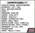 COBI Great War 2987 Sopwith F.1 Camel