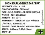 COBI WW2 2560 60 cm Karl-Gerät 040 ZIU