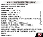 COBI 5834 Mig - 29 Polish Air Force NATO CODE "Fulcrum"