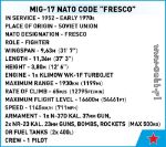 COBI-5823  COBI-2424 MIG-17 NATO CODE "FRESCO"