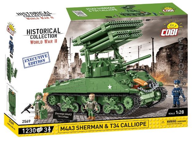 COBI WW2 2569 - M4A3 SHERMAN with T34 Calliope Executive Edition