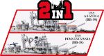 COBI WW2 4842 Battleship USS Pensylwania and USS Arizona - 2 in 1 Executive Edition 