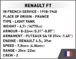 COBI Great War 2991 Char leger Renault FT 17 