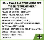 COBI WW2 2585 -Sturmmörser Tiger STURMTIGER - Warsaw Uprising