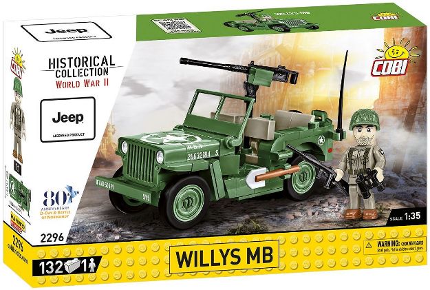 COBI WW2 2296 - WILLYS MB & M2 Gun